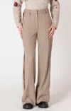 Dex Houndstooth Stripe Pant In Beige In Multi
