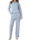 Dex Comfy And Collected Knit Pants In Washed Light Blue In Blue