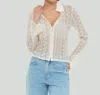 DEX LACE BLOUSE IN OFF WHITE