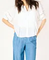 Dex Lace Insert Blouse In White In White