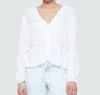Dex Lace Tied Blouse In White In White
