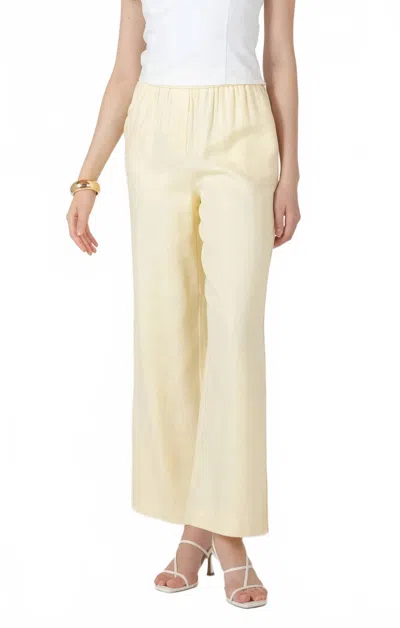 Dex Lemon Linen Pant In Yellow