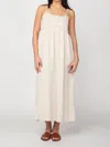 Dex Linen Blend Midi Dress In Wheat In Beige