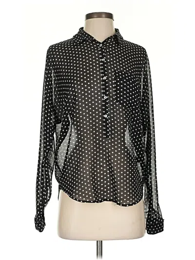 Pre-owned Dex Long Sleeve Blouse In Black