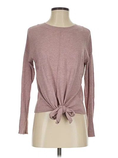 Pre-owned Dex Long Sleeve Top Pink Crew Neck Tops