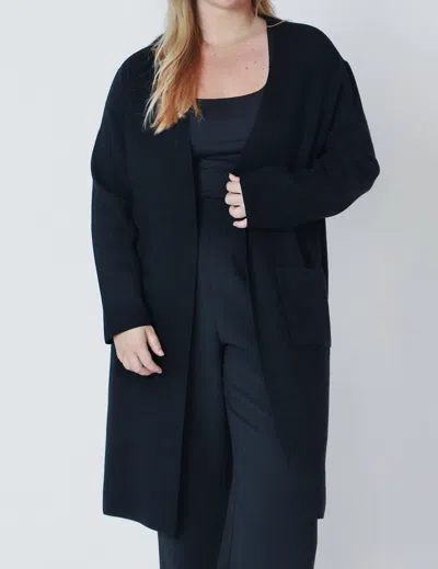 Dex Longline Open Cardigan - Plus In Black