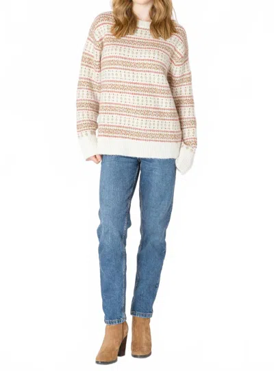 DEX OVERSIZED PATTERN SWEATER IN RED FAIRISLE