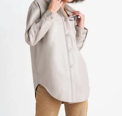 Dex Pu Shacket In Light Taupe In Brown