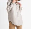 Dex Pu Shacket In Light Taupe In Multi