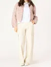 Dex Floral Quilted Bomber Jacket In Rose