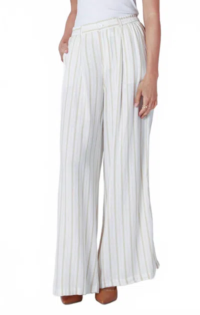 Dex Reese Wide Leg Trousers In Neutral Stripes