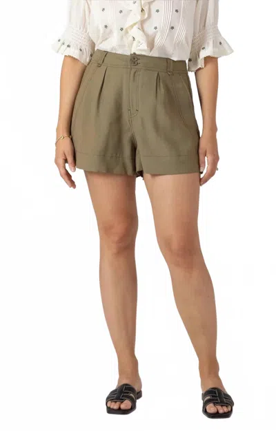 Dex Relaxed Fit Short In Dusty Sage Wash In Brown