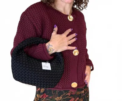 Dex Reserve Chunky Knit Cardigan In Red In Burgundy