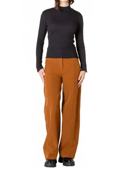 Dex Ribbed Mock Neck Top In Black - Hoc Winter