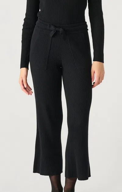 Dex Ribbed Sweater Pants In Black