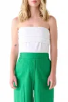 Dex Ruched Bandeau Top - Plus In White In Multi
