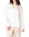 Dex Satin Button Down Blouse In White In White