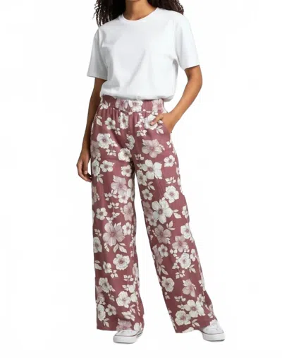 Dex Sfloral Pant In Old Rose In Multi