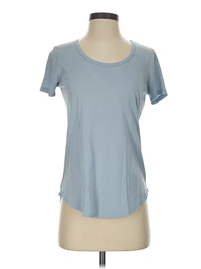 Pre-owned Dex Short Sleeve Top Blue Scoop Neck Tops