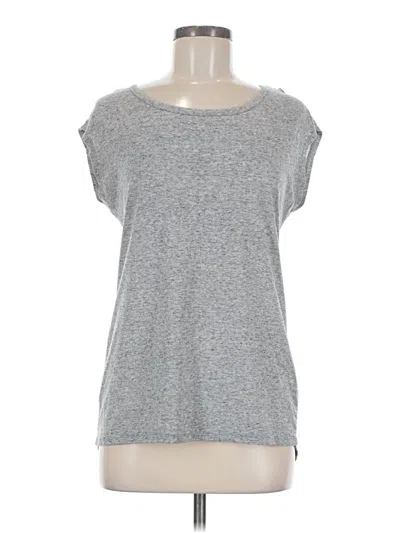 Pre-owned Dex Short Sleeve Top Gray Scoop Neck Tops