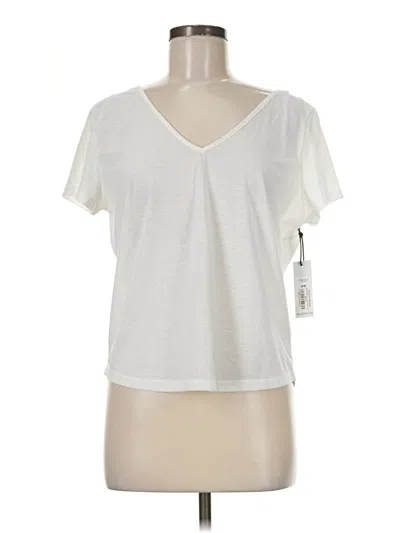 Pre-owned Dex Short Sleeve Top White V-neck Tops