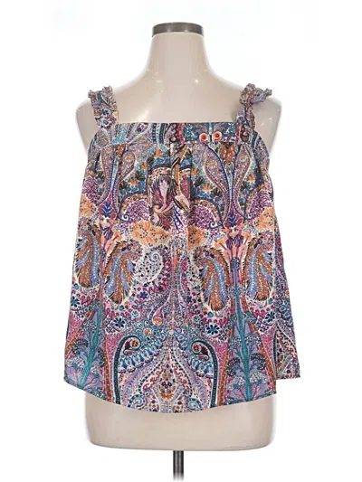Pre-owned Dex Sleeveless Blouse In Blue
