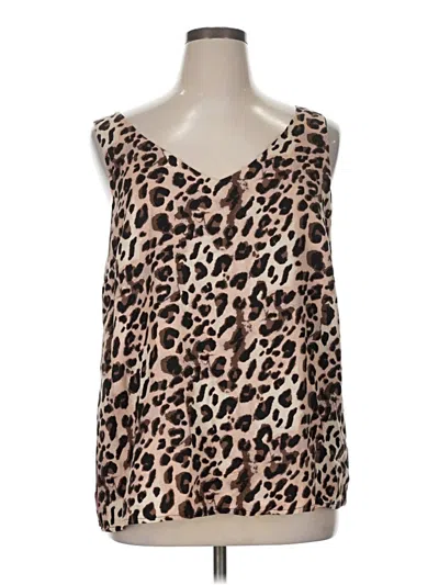 Pre-owned Dex Sleeveless Blouse In Brown