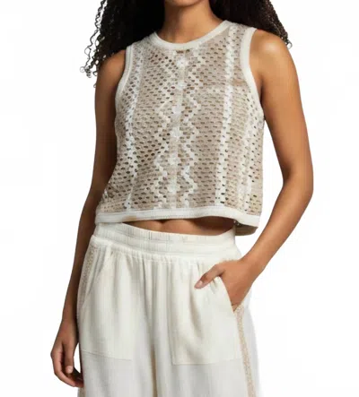Dex Sleeveless Knit Revesible Top In Ivory In Multi