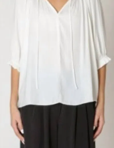 Dex Soft Pleated Top In White