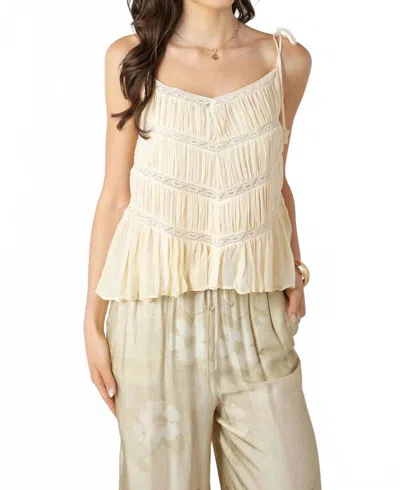 Dex Soft Whispers Tank Top In Buttercream In White