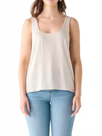 Dex Spring Shimmer Scoop Tank Top In Pearl In Neutral