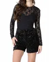 Dex Midnight Muse Mesh Top In Black In Black