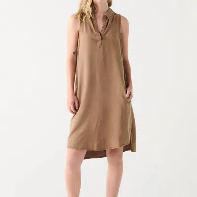Dex Tencel Mini Dress In Mocha In Brown
