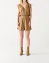 Dex The Miley Romper In Mocha In Beige