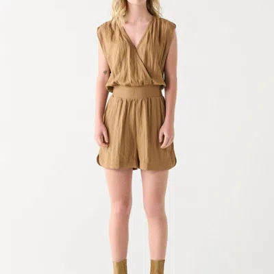 Dex The Miley Romper In Mocha In Brown