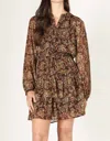 Dex Tiered Mini Dress In Paisley Floral