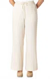 Dex Wide Leg Elastic Waist Pant In Light Sand In Neutral