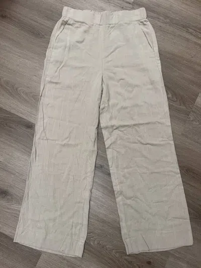 Dex Women's Elastic Waist Wide Leg Pants In Burlap In Neutral