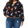 Dex Zip Up Floral Jacket - Plus In Pattern In Multi