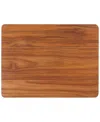 Dexas Teak Butcher Block With Gripp Feet, 12" X 16" In Brown