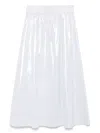 D Exterior A-line Midi Skirt In White