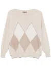 D Exterior Argyle-check Sweater In Multi
