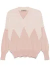D Exterior Argyle-check Sweater In Multi