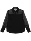 D Exterior Bead-embellished Shirt In Black