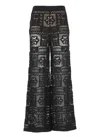 D Exterior Black Cotton Pants In Black