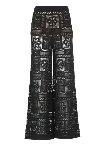 D Exterior Black Cotton Pants