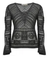 D Exterior D.exterior Lace Knit Sweater In Black