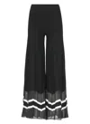 D Exterior Viscose And Lurex Trousers In Black