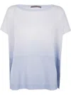 D Exterior Boat-neck Sweater In Blue