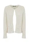 D Exterior Boucle Jacket With Crystals And Pearls In Neutral